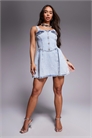 Мини-платье из денима артикул 144208688