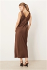 Платье-миди из атласа с V-образным вырезом артикул 148490185