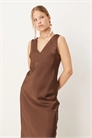 Платье-миди из атласа с V-образным вырезом артикул 148490185