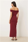 Платье средней длины с закрученным декольте в стиле Бардо артикул 150331680