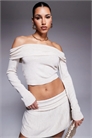 Топ с отворотом и открытыми плечами из тонкого трикотажа co-ord артикул 142804623