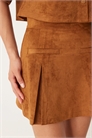 Мини-юбка из искусственной замши с плиссировкой co-ord артикул 142824338