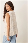 Фестивальный длинный жилет с открытой талией, связанный крючком артикул 147440627