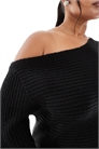 ASOS DESIGN Curve: вязаный свитер свободного кроя с открытыми плечами артикул 142170250