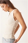 Топ без рукавов с модной драпировкой артикул 149998894