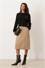 Юбка-карандаш из искусственной замши с аккуратным поясом артикул 153922095