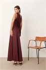 Макси-платье без рукавов с контрастными вставками артикул 145751545