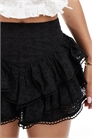 Мини-шорты с рюшами в стиле «бродер» артикул 141307533