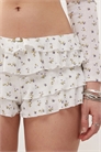 Текстурированные укороченные шаровары с цветочным принтом артикул 147820704