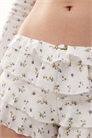 Текстурированные укороченные шаровары с цветочным принтом артикул 147820704