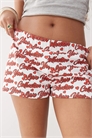 Мини-шорты с надписью «love you» артикул 147618951