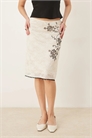 Юбка средней длины Laykha с кружевом и цветочным принтом артикул 154868164