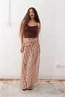Прозрачная юбка макси с размытым клетчатым принтом от Surina артикул 146143377