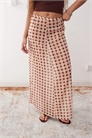 Прозрачная юбка макси с размытым клетчатым принтом от Surina артикул 146143377