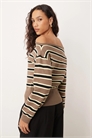 Джемпер Jalira Asym с открытыми плечами и полосками артикул 150836304