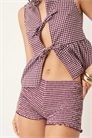 Мини-шорты из ткани в клетку с рюшами от Ritala co-ord артикул 148813347