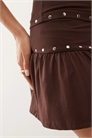 Мини-юбка с застежкой-молнией и декором в виде пуговиц артикул 143374027