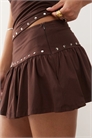 Мини-юбка с застежкой-молнией и декором в виде пуговиц артикул 143374027