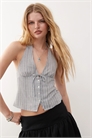 Топ-халтер Miyuki с ткаными полосками артикул 146853004