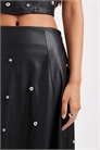 Макси-юбка из искусственной кожи с заклепками артикул 148512366
