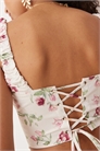 Топ в стиле корсета с розовым принтом артикул 144909265