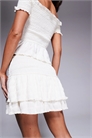 Эксклюзивная мини-юбка Rara с сборками на талии и текстурированным воланом по низу co-ord артикул 140075389