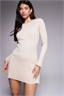 Эксклюзивное трикотажное платье с ребристым вырезом и расклешенным силуэтом артикул 150781050