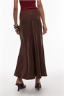 Макси-юбка из атласа с «рыбьим хвостом» артикул 152384639