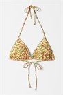 Бикини-топ треугольной формы с завязками и съемными вставками артикул 146841069