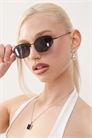 Овальные металлические солнцезащитные очки артикул 144138534
