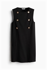 Мини-платье с декором из пуговиц артикул 1264758001