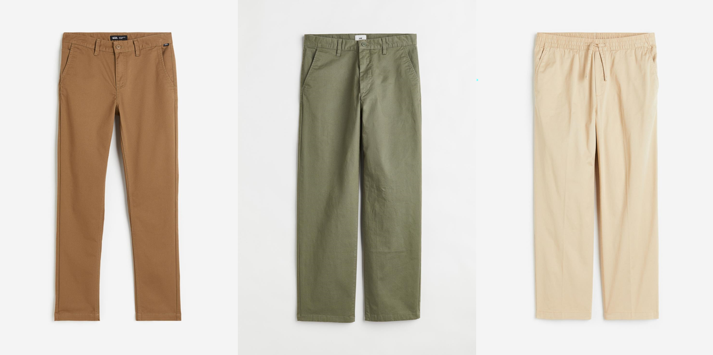 С чем носить зеленые брюки чинос